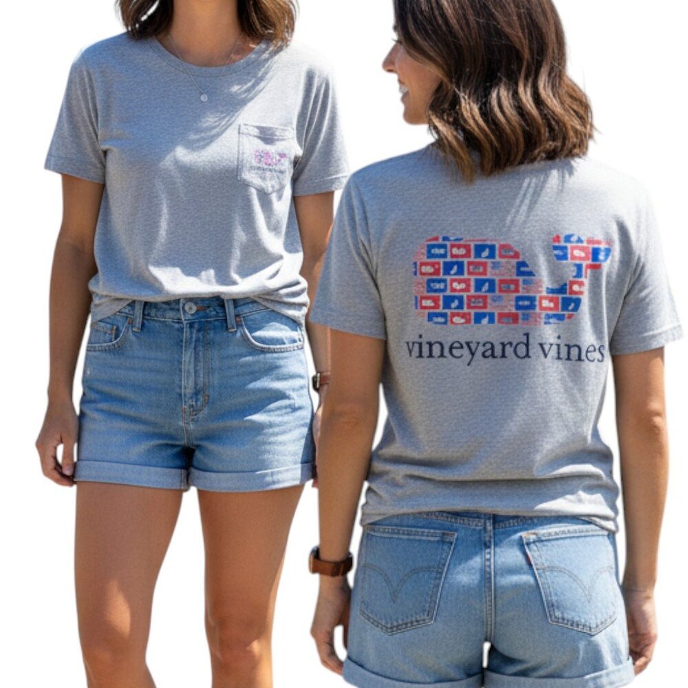 Vineyard Vines Flag Pocket Tee - Picture 2 of 9